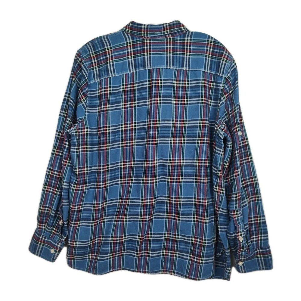 Lauren‎ Jeans Co Ralph Lauren Button-Up Shirt Women's 1X Blue Plaid Long Sleeves - Picture 2 of 8